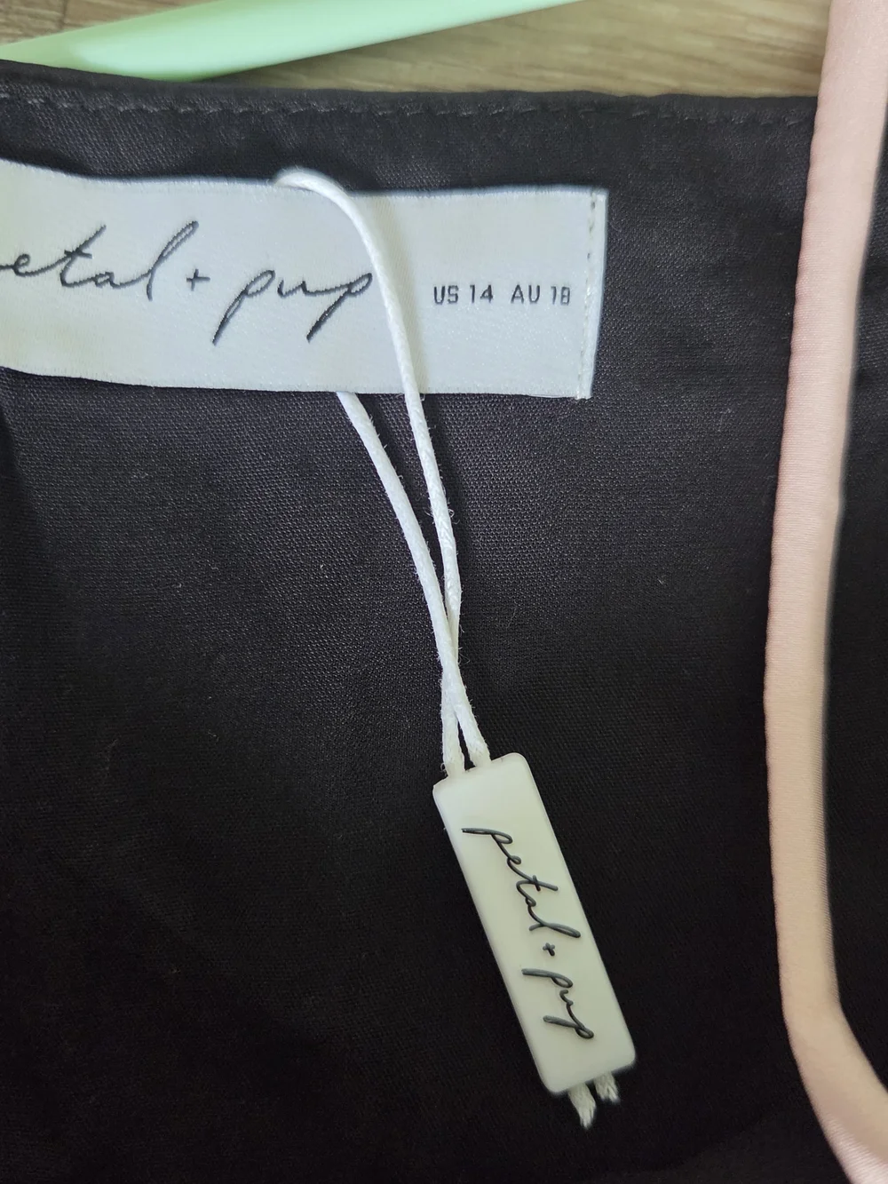 Petal & Pup Dress Size 14 New Satin Midi Side Zip Pink Black Abstract Print - Picture 6 of 14